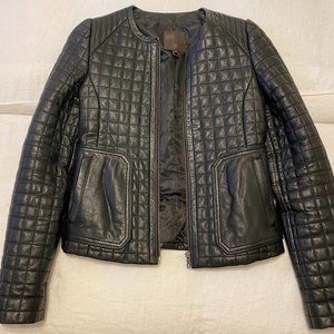 Joie - Quilted Leather Jacket - Size XS